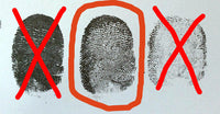 Fingerprint on a Silver Teardrop Shape Pendant