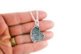 Fingerprint Necklace with Name & Birthstone