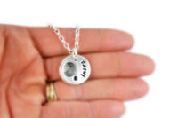 Fingerprint Necklace - Fingerprint Pendant with name and with or without birthstone