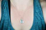 Silver Fingerprint Necklace - Memorial Jewelry, Couple's gift, Parent Gift