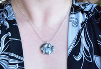 3D Silver Paw Print Necklace - YOUR Cat or small Dog's Actual Paw Print