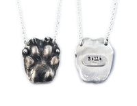 3D Silver Chihuahua Paw Print Necklace - YOUR Chihuahua's Actual Paw Print