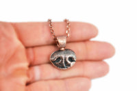 3D Silver Rose Gold plated Dog Nose Print Pendant on a necklace - YOUR Dog's Actual Nose Print