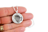 Hidden Fingerprint Pendant with name and design of choice on the front