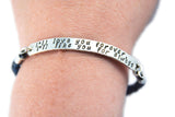 I'll love you forever, I'll like you for always - sterling & leather bracelet - mom gift