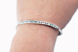 Latitude and Longitude Coordinates sterling silver bracelet