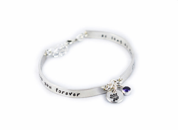 I'll love you forever, I'll like you for always Sterling Silver bangle - Gift for Her, Mom Gift