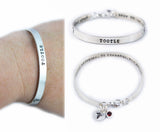 Fashionable Medical ID Alert Bangle Bracelet - Women and Teens Sterling Silver Bracelet