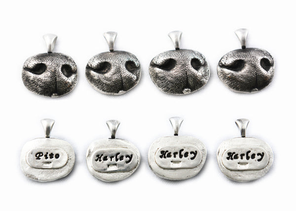 Dog Nose Art Silver Pet Charm Kit  Handmade Pet Nose Print Charms