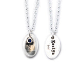 Silver Fingerprint Necklace - Wedding Gift, couple's gift, a parent's fingerprint