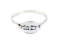 Custom Handwriting Bracelet - Actual Signature Jewelry - Tension Bracelet