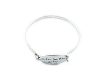 Custom Handwriting Bracelet - Actual Signature Jewelry - Tension Bracelet