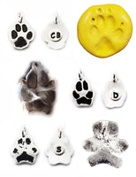 Cat or Dog Paw Print Cut Out Earrings - Silver Paw Print Pendant Earrings made from a Picture