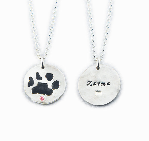 Dog Paw Pendant Necklace – UK Custom Pet Collars UK