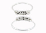 Handwriting Tension Bracelet - Silver Memorial handwriting jewelry