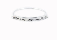 Handwriting Tension Bracelet - Silver Memorial handwriting jewelry