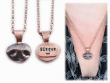 3D Silver Rose Gold plated Dog Nose Print Pendant on a necklace - YOUR Dog's Actual Nose Print