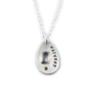 Fingerprint Necklace - Fingerprint Pendant with name and with or without birthstone