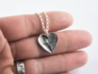 Pet Print and Owner's Fingerprint Silver Pendant Necklace