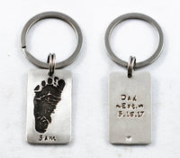 Handprint Keychain and/or Footprint Keychain