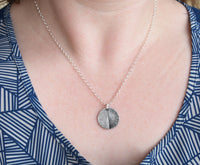 Pet Print and Owner's Fingerprint Silver Pendant Necklace