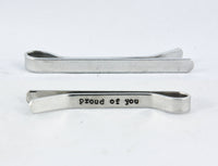 Custom Made Men's Tie Clip - Gift for him gift for dad - Sterling Silver