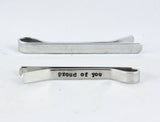 Custom Made Men's Tie Clip - Gift for him gift for dad - Sterling Silver