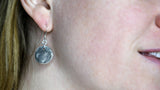 Silver Cat or Dog Partial Paw Print Earrings