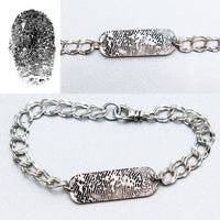 Fingerprint Bracelet - Memorial fingerprint jewelry - Inkprint Bracelet
