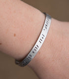 I'll love you forever, I'll like you for always - open ended Aluminium cuff bracelets - gift set