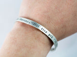 I'll love you forever, I'll like you for always - open ended sterling silver bangle - mom gift
